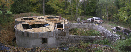 The basement on wall pour day, October 7th, 2007