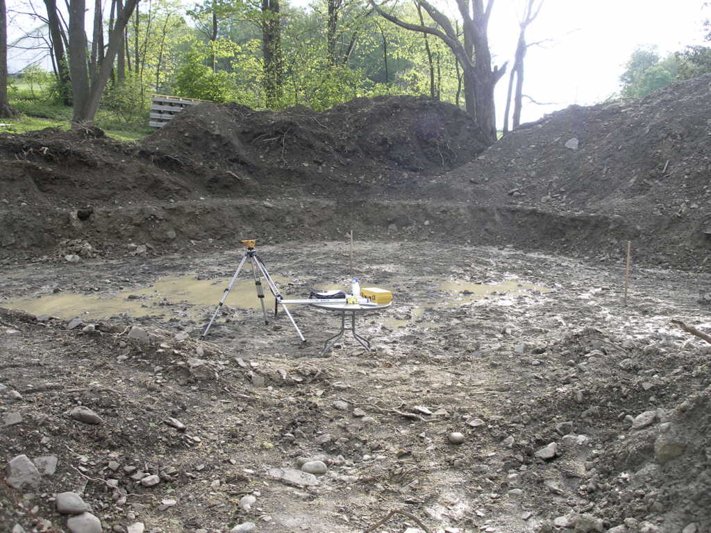 Surveying main hole, May 13