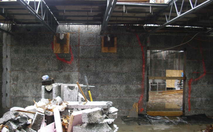 Void Fill Elbows in the Guest Room side of the partition wall
