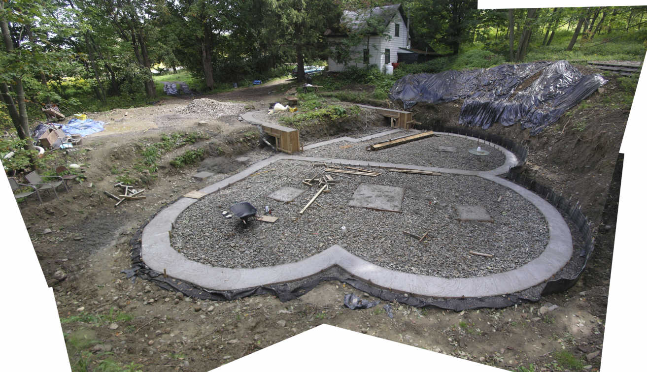 The Foundation hole view from the West Northwest, September 16