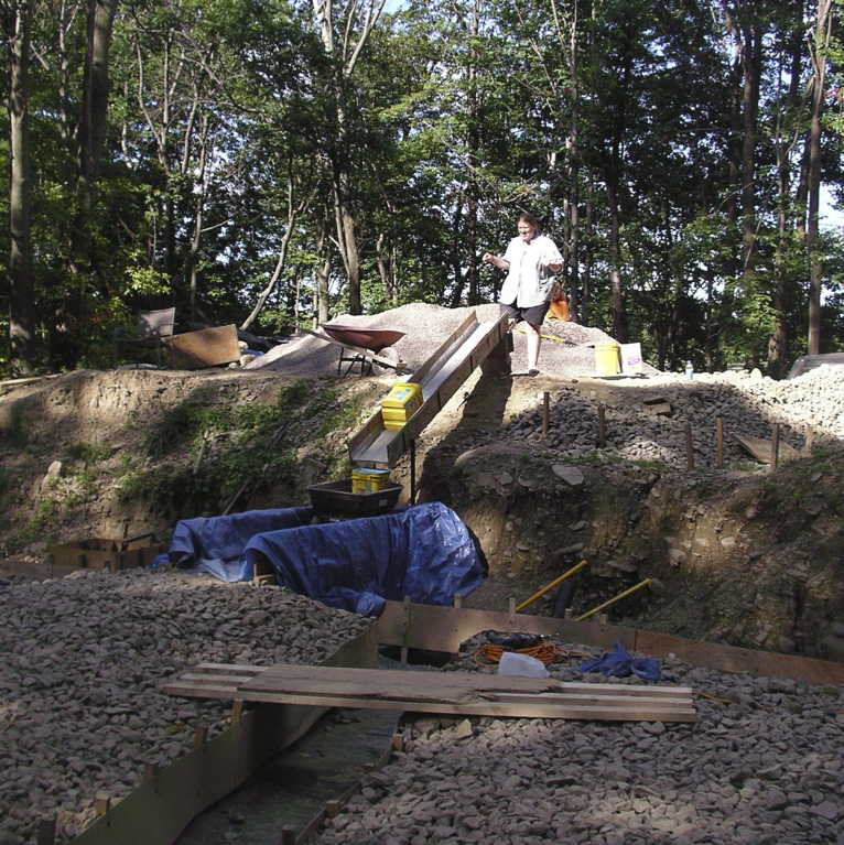 The new gravel slide, August 10, 2006
