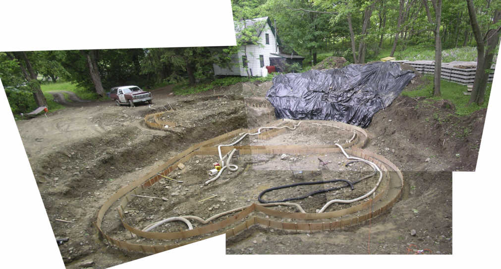 The Foundation hole view from the West, June 11