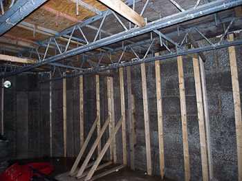 Bracing underneath for the First Floor Pour - July 27th, 2008