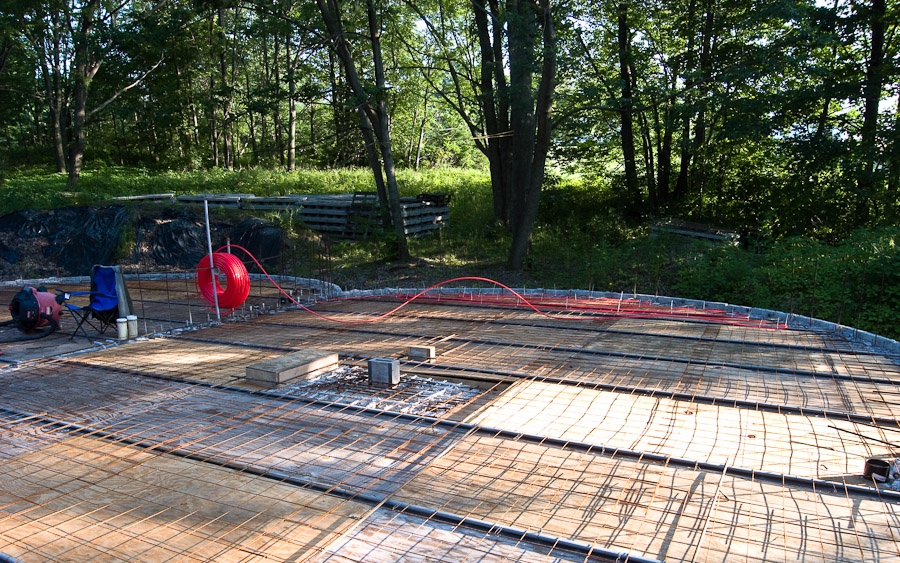 Preparing for the First Floor Pour - June 25th, 2008