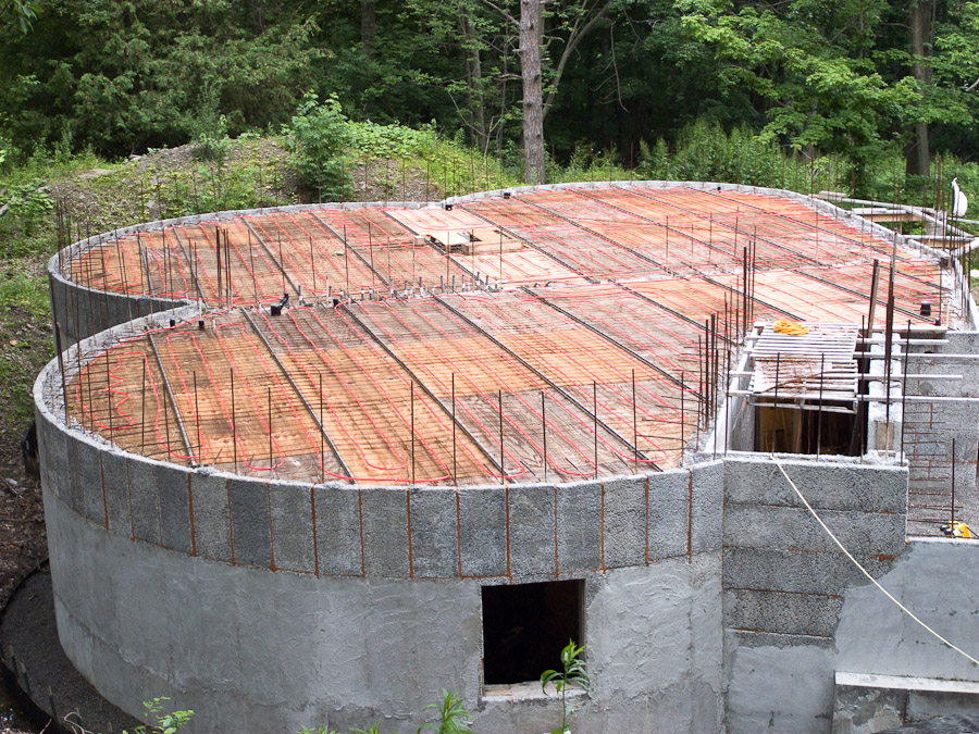 Preparing for the First Floor Pour - June 29th, 2008