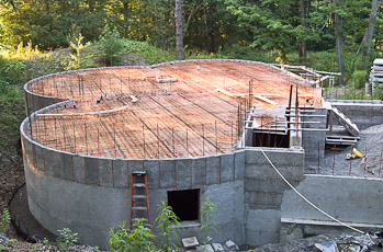 Preparing for the First Floor Pour - July 12th, 2008