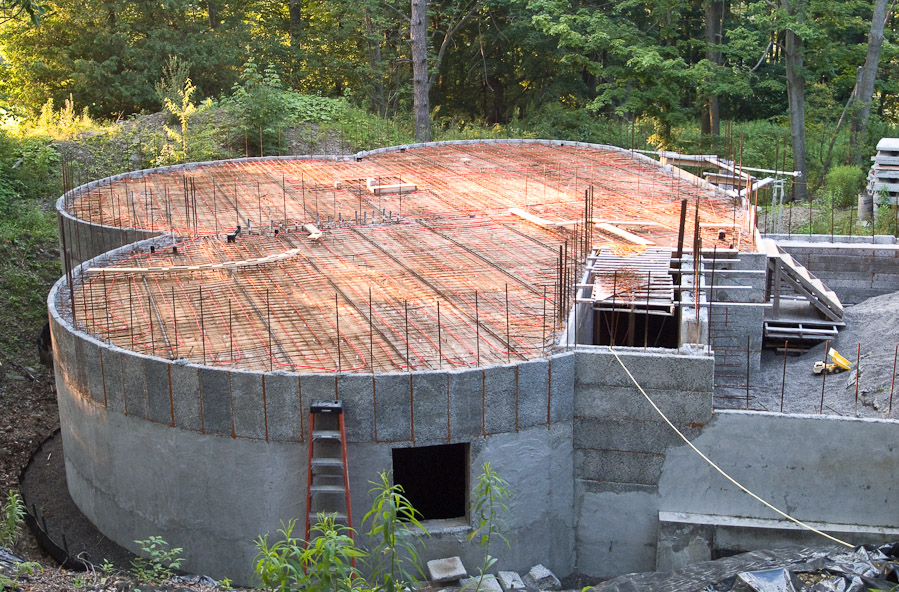 Preparing for the First Floor Pour - July 12th, 2008