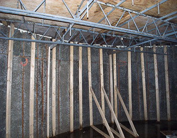 Bracing underneath for the First Floor Pour - July 27th, 2008