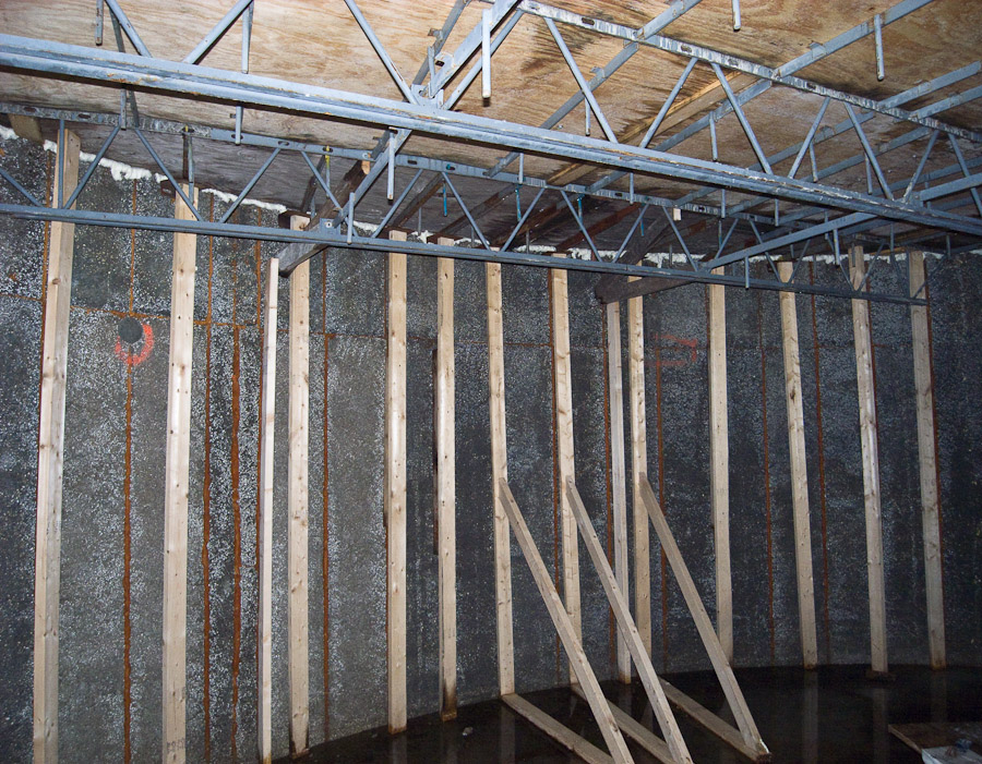 Bracing underneath for the First Floor Pour - July 27th, 2008
