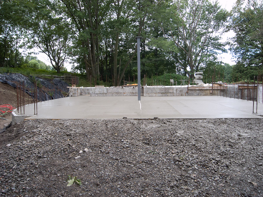 The Garage Floor Pour August 12, 2008