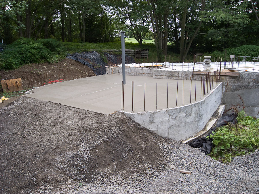 The Garage Floor Pour August 12, 2008