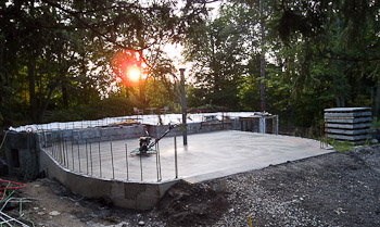The Garage Floor Pour August 12th, 2008