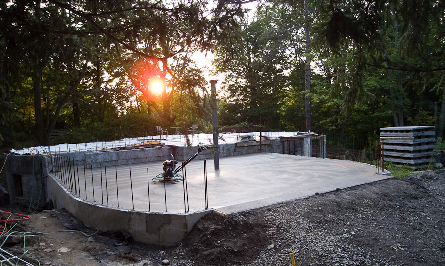 The Garage Floor Pour August 12, 2008