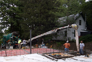 The Garage Floor Pour August 12th, 2008