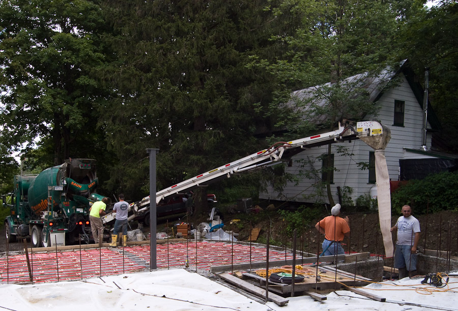 The Garage Floor Pour August 12, 2008