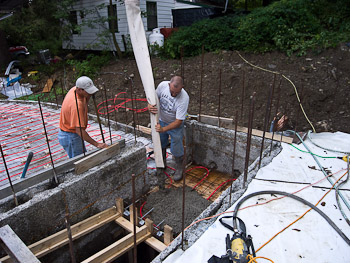 The Garage Floor Pour August 12th, 2008