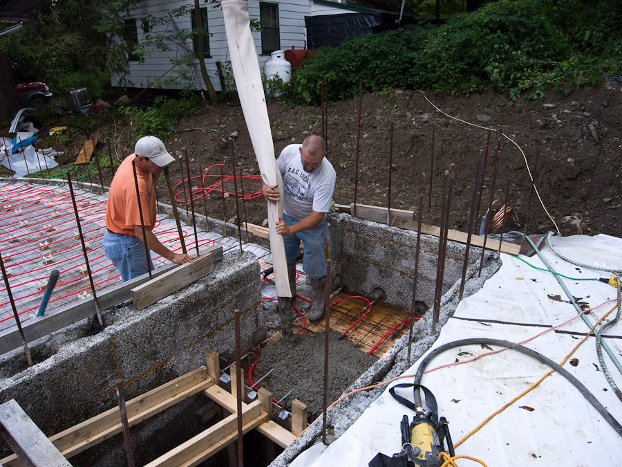 The Garage Floor Pour August 12, 2008