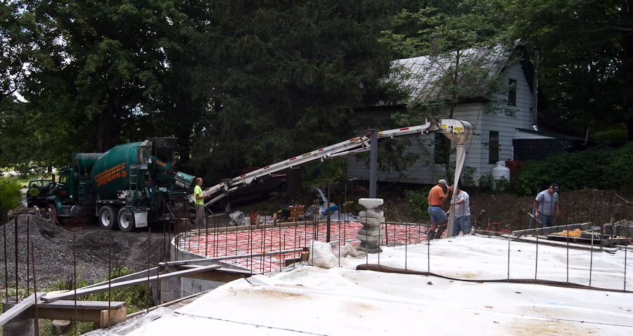 The Garage Floor Pour August 12, 2008