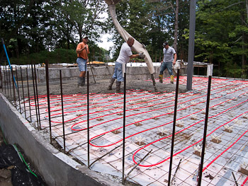 The Garage Floor Pour August 12th, 2008