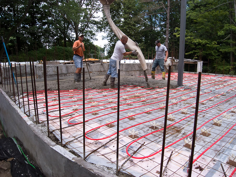 The Garage Floor Pour August 12, 2008
