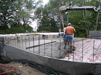 The Garage Floor Pour August 12th, 2008