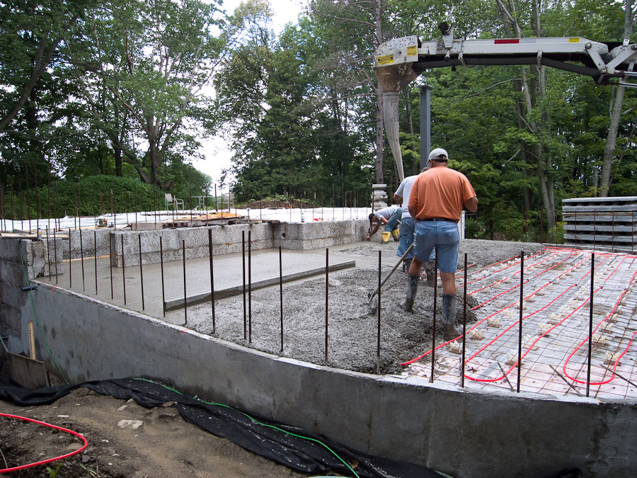 The Garage Floor Pour August 12, 2008