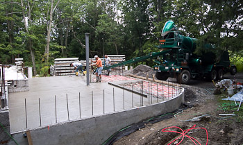 The Garage Floor Pour August 12th, 2008