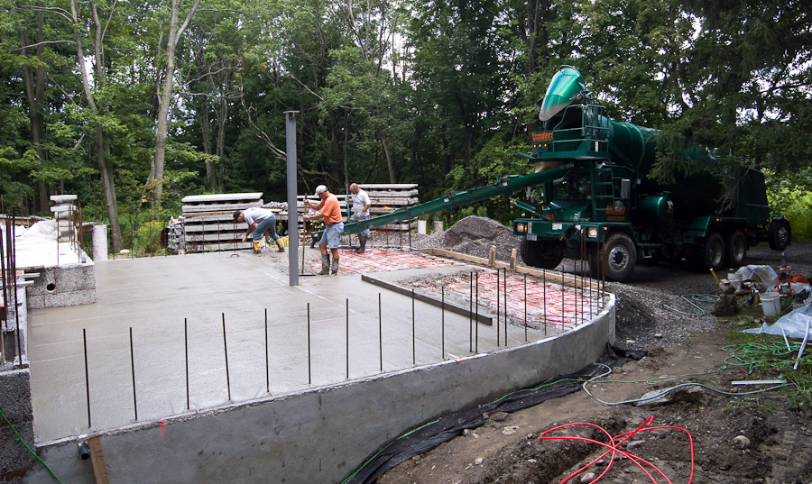 The Garage Floor Pour August 12, 2008