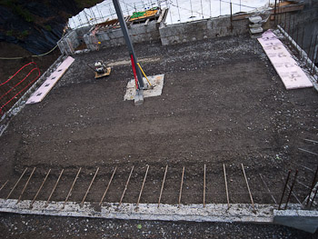 Preparation for the Garage Floor Pour August 2nd, 2008