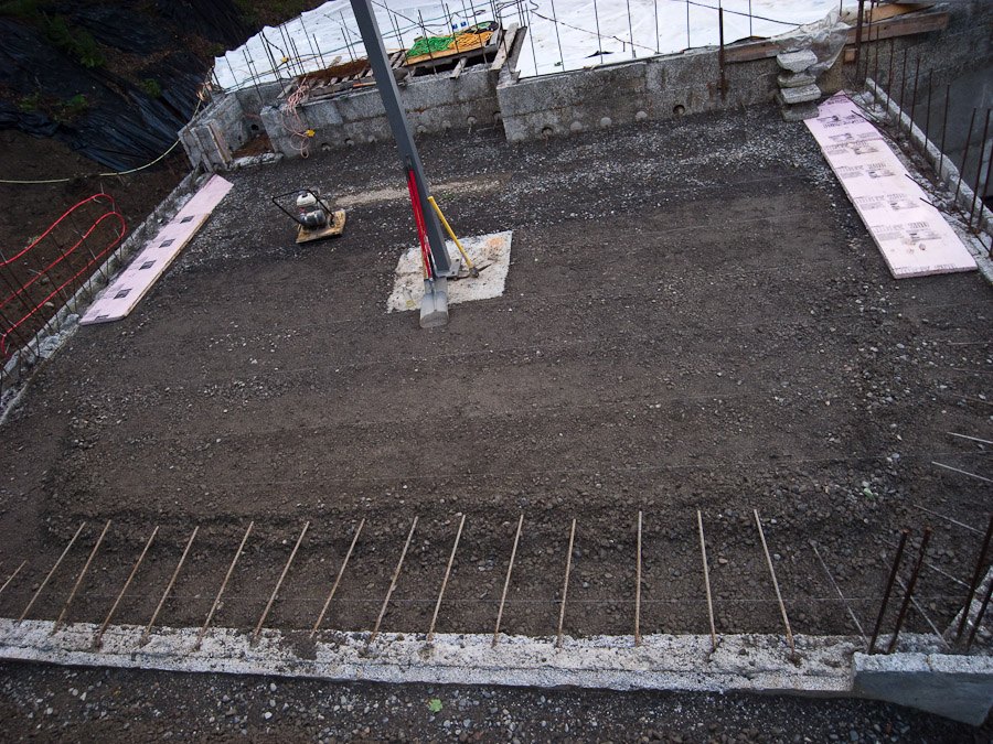 Preparation for the Garage Floor Pour August 2nd, 2008