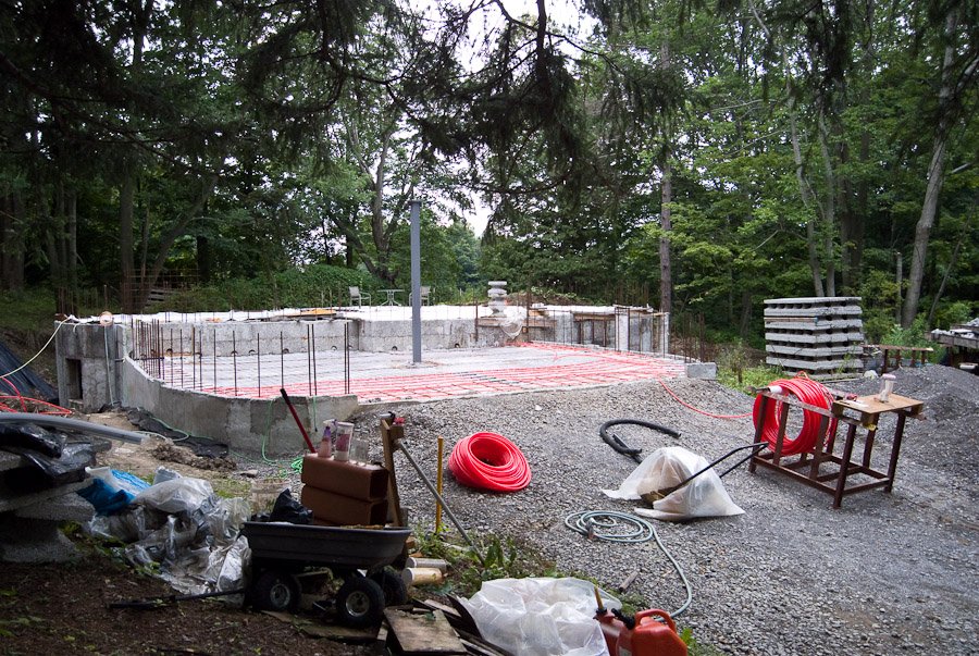 Preparation for the Garage Floor Pour August 7th, 2008