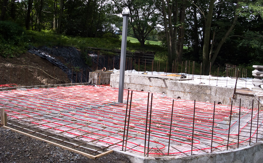 Preparation for the Garage Floor Pour August 12th, 2008